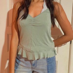 SOLD: Light Green Sleeveless Tank Blouse